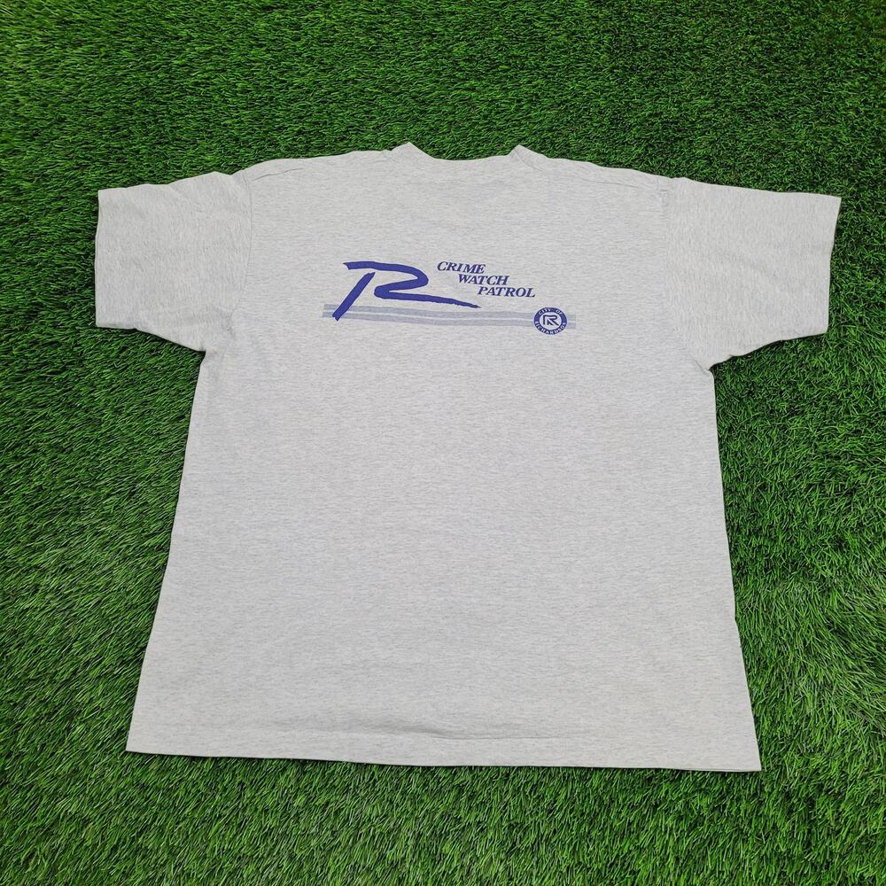 Vintage 90s Police Shirt XL 23x27 Gray